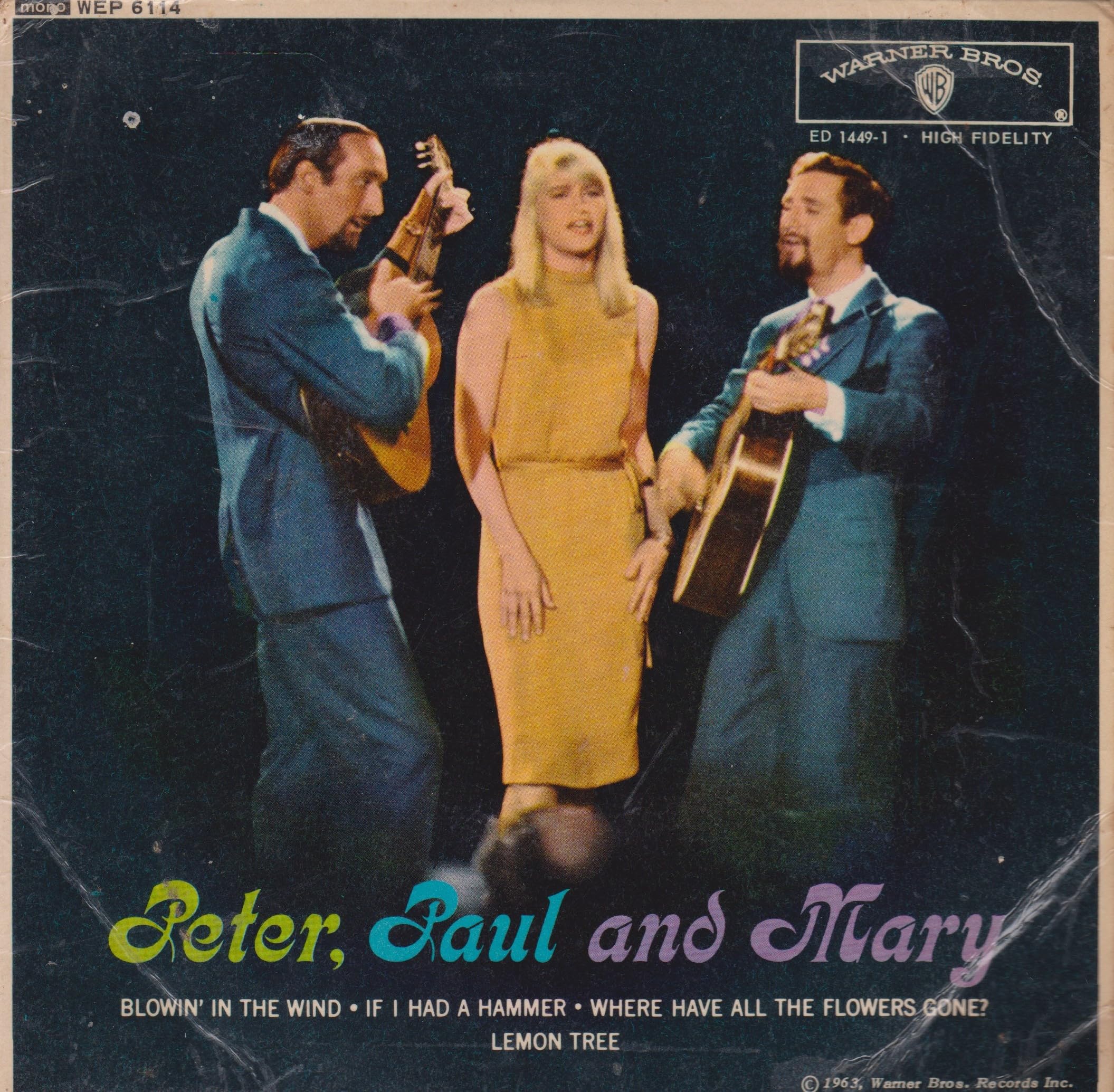 Peter, Paul and Mary (Warner Bros 1963) 7" vinyl EP VG/VG