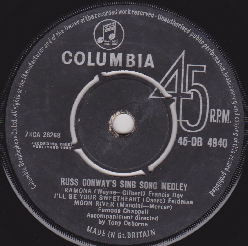 Russ Conway – Russ Conway's Sing Song Medley (Columbia 1962) 7" vinyl single VG/-
