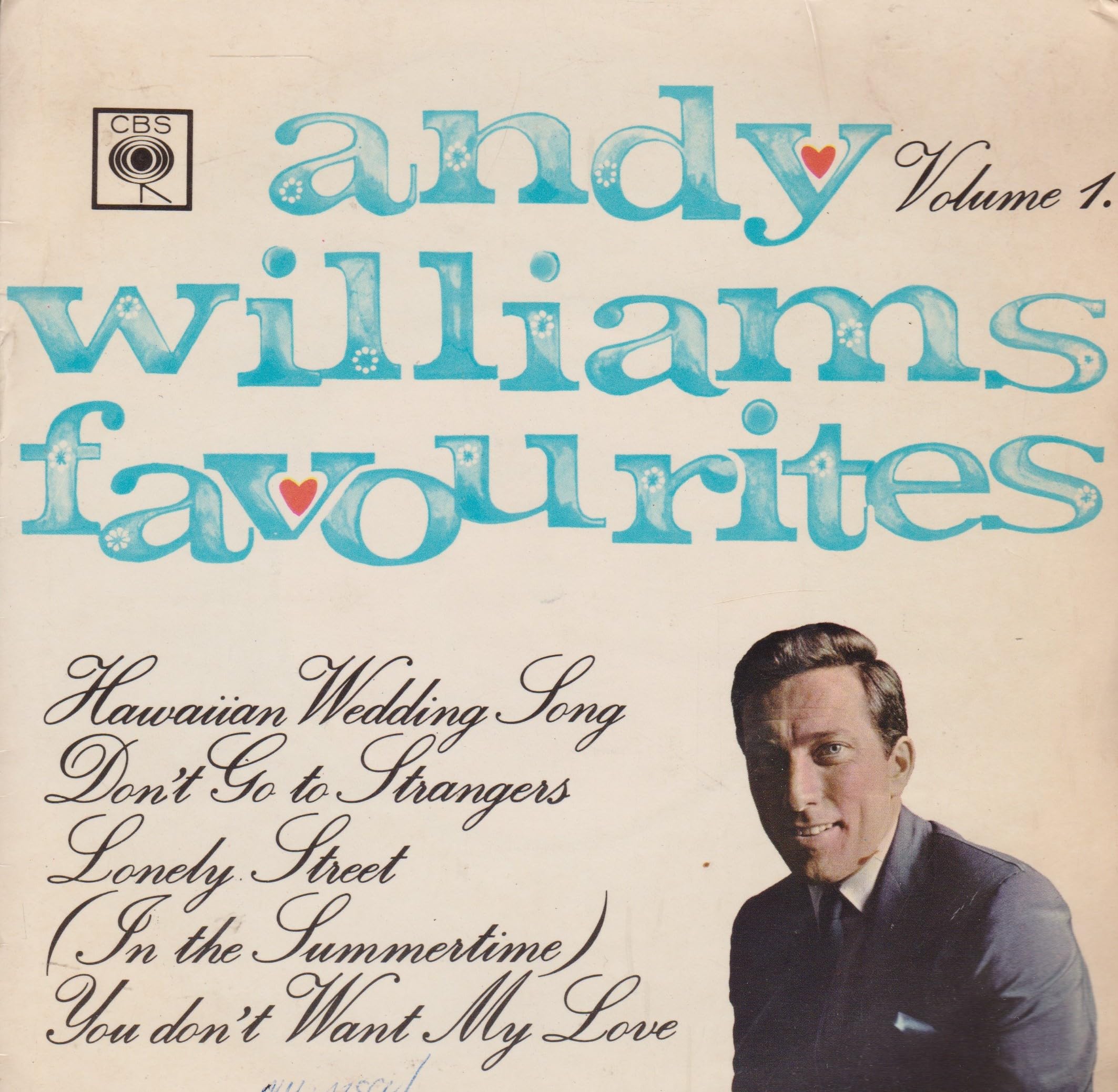 Andy Williams – Andy Williams Favourites Volume 1 (CBS 1965) 7" vinyl EP VG/VG