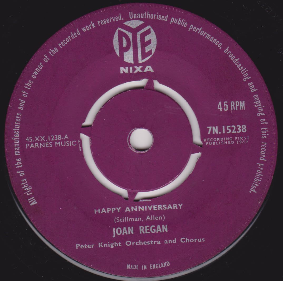 Joan Regan - Happy Anniversary (Pye 1959) 7" vinyl single VG/-