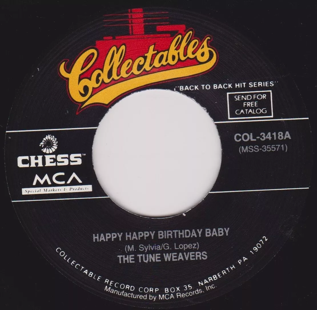 The Tuneweavers / The Miracles – Happy Happy Birthday Baby / Bad Girl 7" VG/-