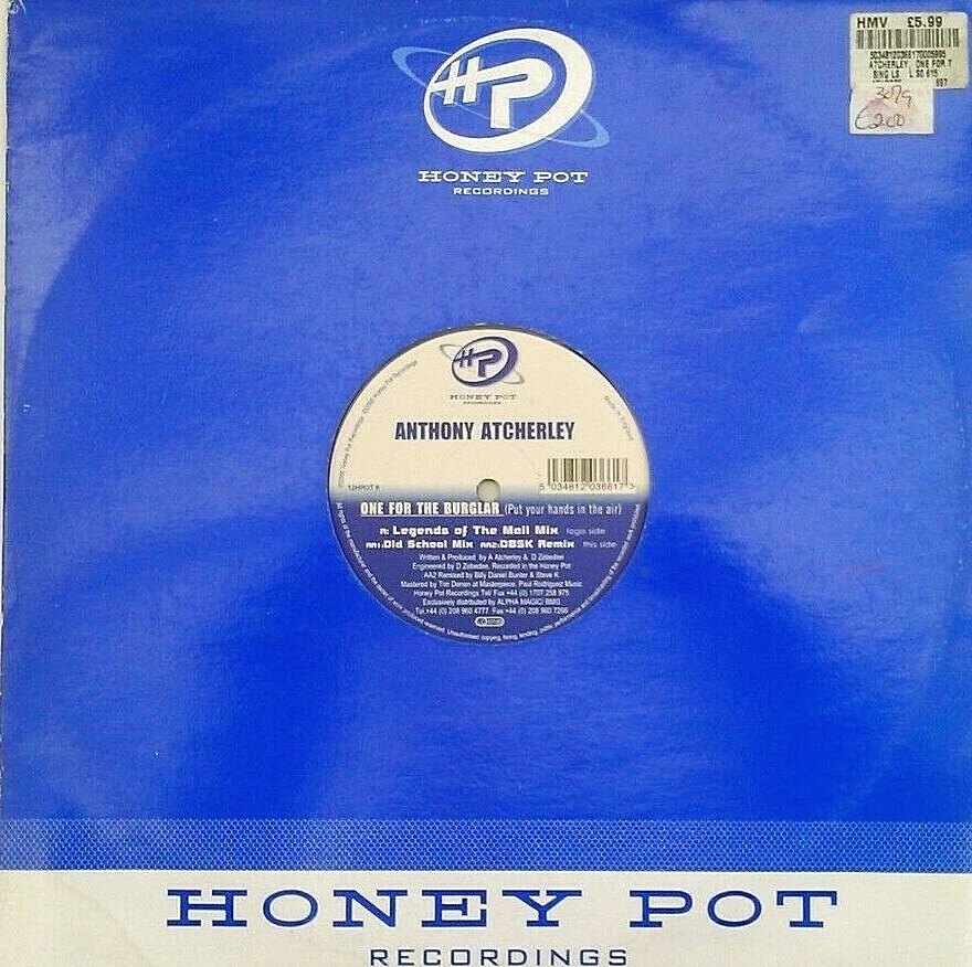 Anthony Atcherley - One For The Burglar (2000) 12" vinyl single VG/VG