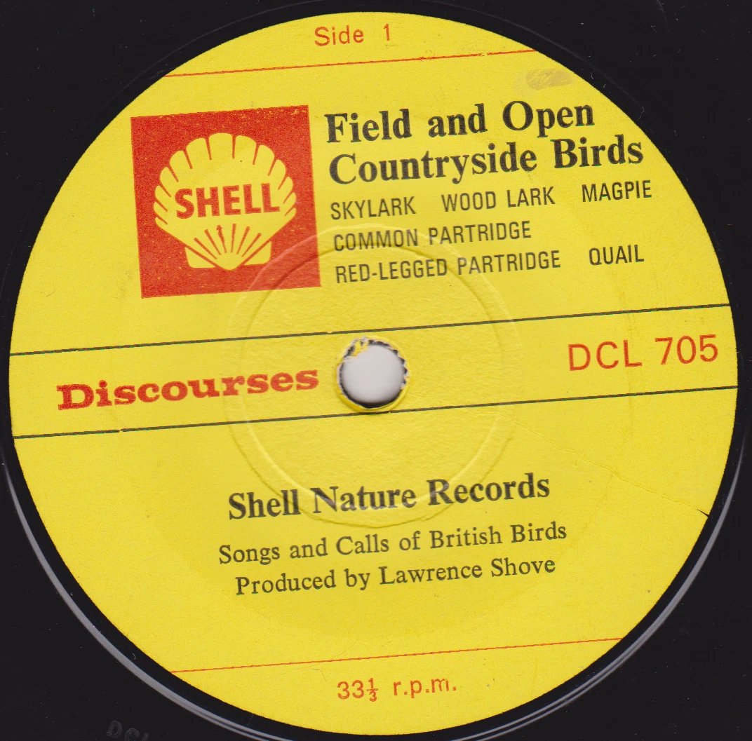  Lawrence Shove ‎– Field And Open Countryside Birds (Shell 1967) 7" vinyl EP VG/-