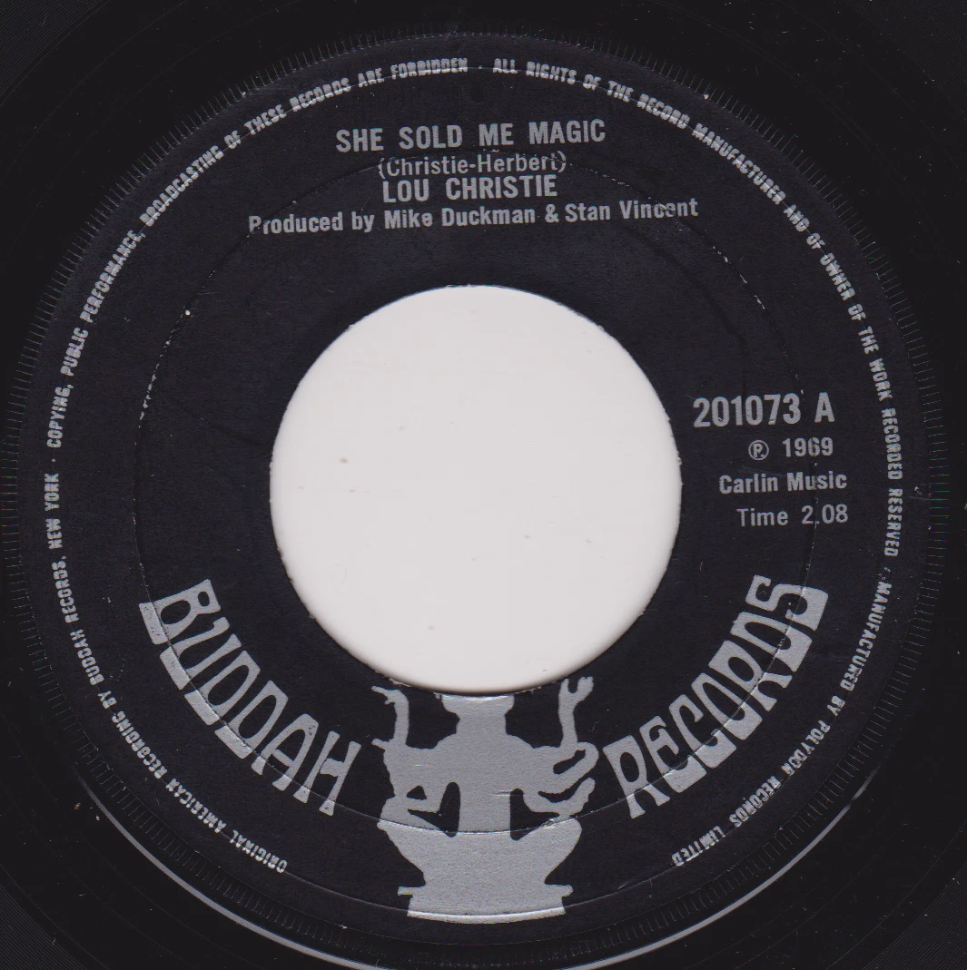 Lou Christie – She Sold Me Magic (Buddah 1969) 7" vinyl single VG/- jukebox