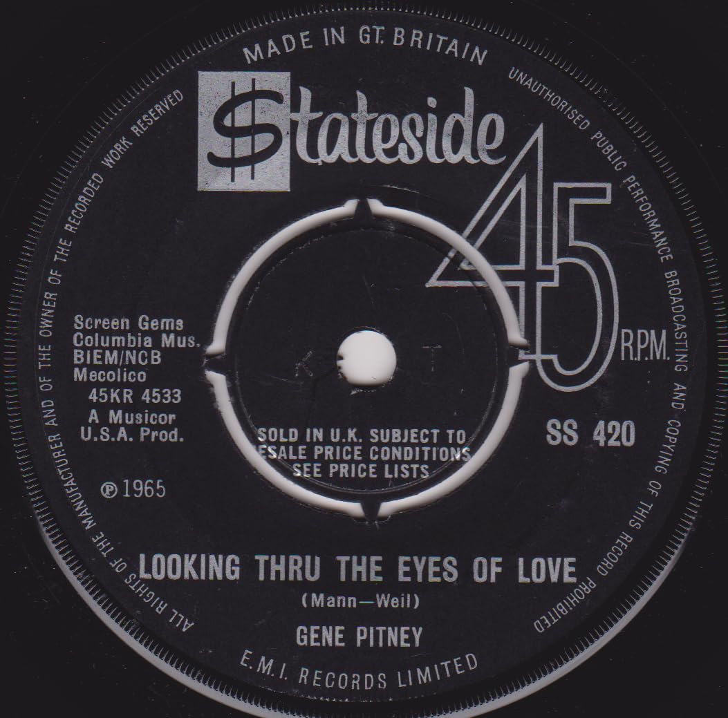Gene Pitney – Looking Thru The Eyes Of Love (Stateside 1965) 7" vinyl single VG/-