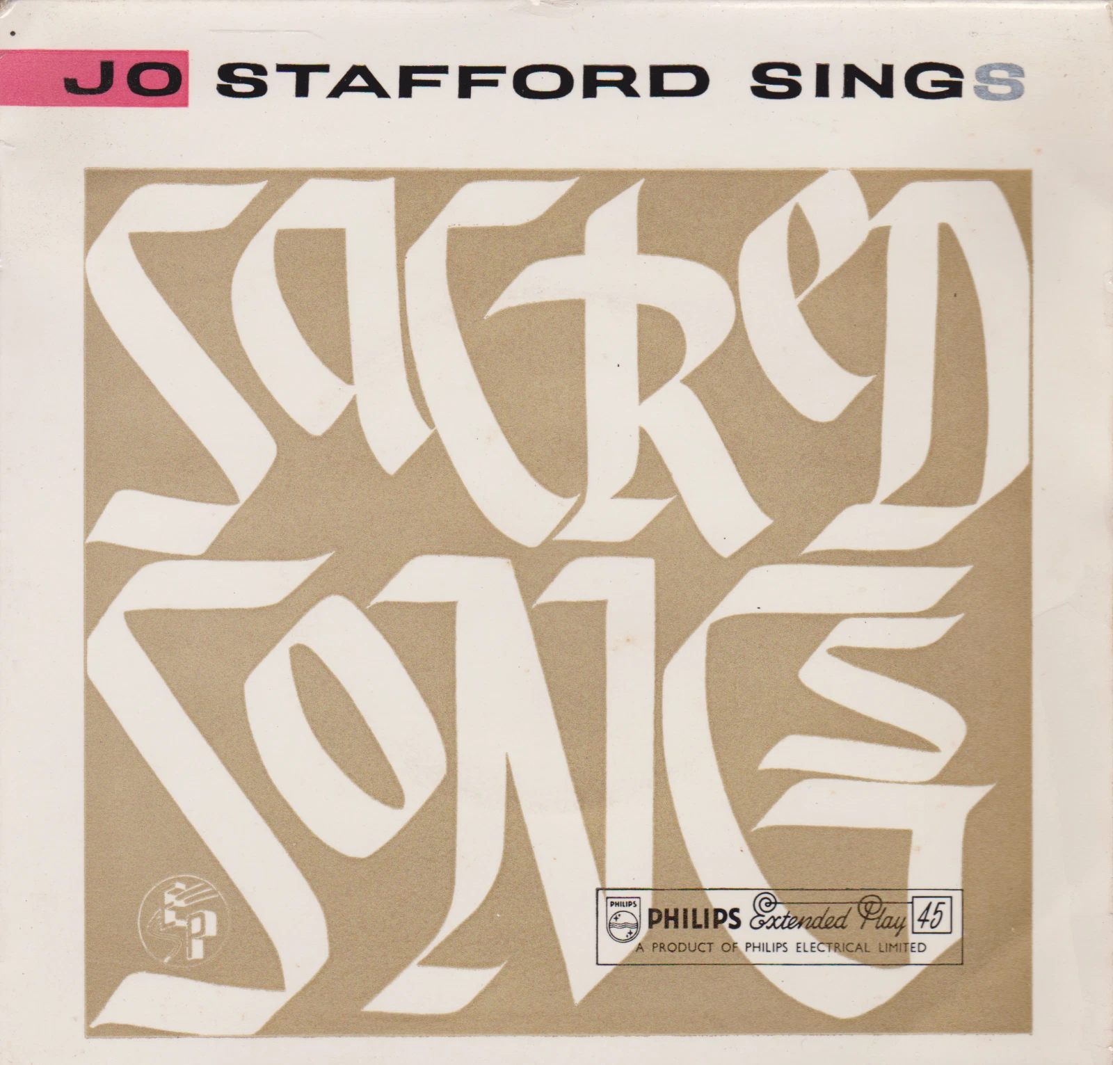 Jo Stafford – Jo Stafford Sings Sacred Songs (No. 1) (1959) 7" vinyl EP VG/VG