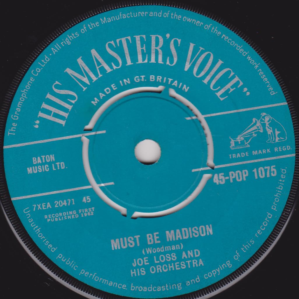 Joe Loss and His Orchestra – Must Be Madison (HMV 1962) 7" vinyl single VG/-