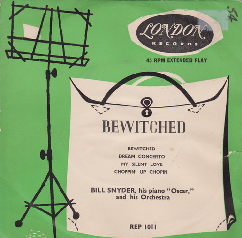 Bill Snyder, His Piano "Oscar," And His Orchestra – Bewitched 7" vinyl EP VG/VG