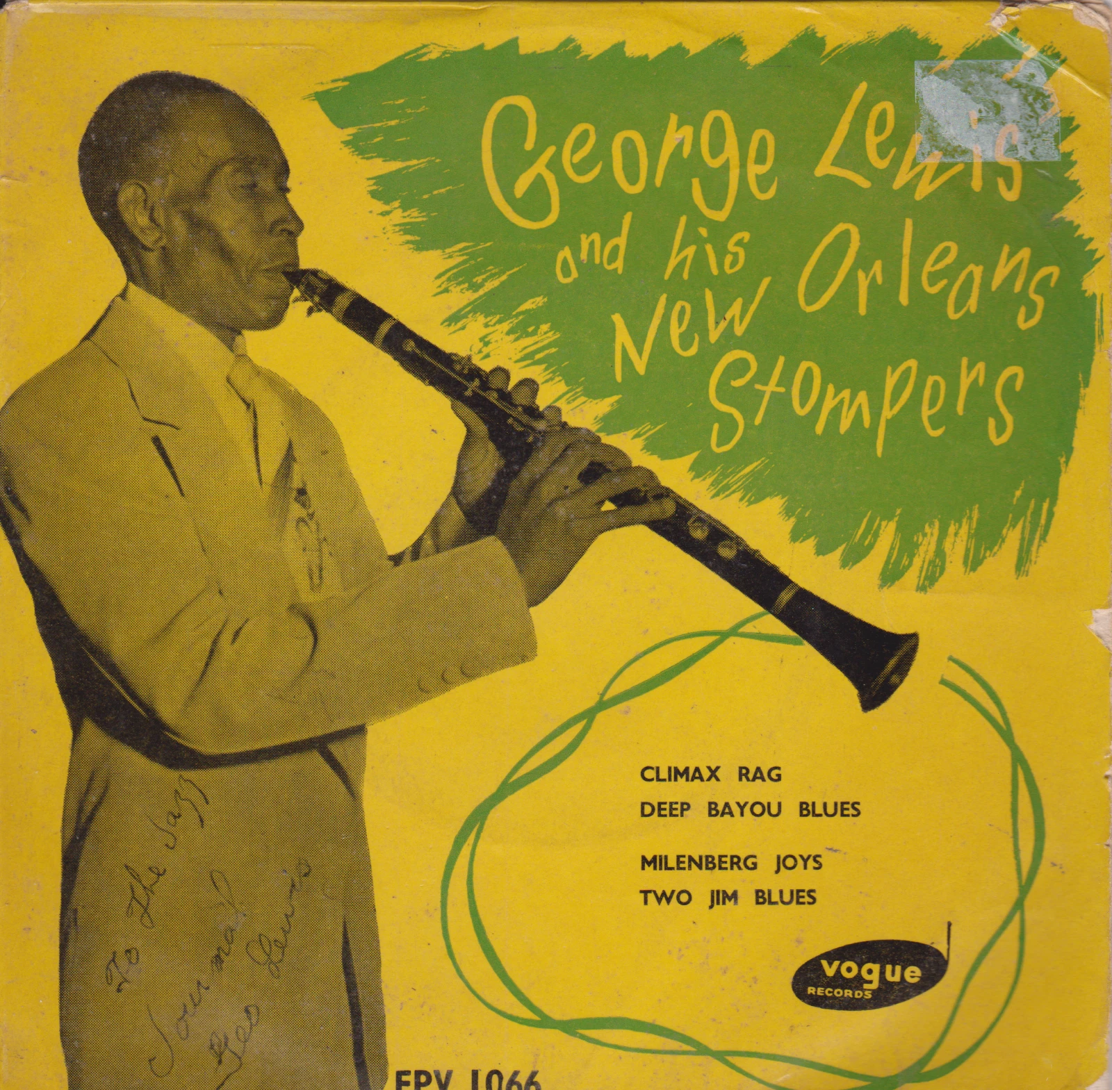  George Lewis And His New Orleans Stompers ‎– New Orleans Jazz, Vol 1 7" EP VG/G