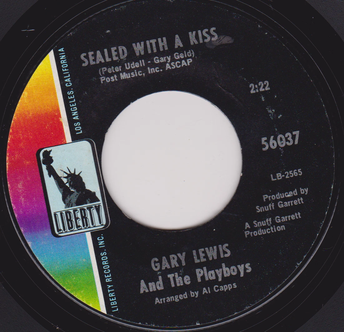 Gary Lewis And The Playboys – Sealed With A Kiss (Liberty 1968) 7" US vinyl VG