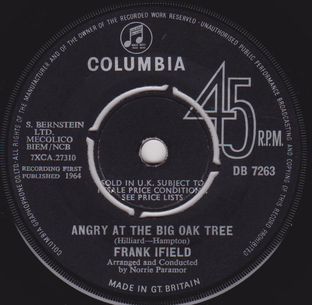 Frank Ifield – Angry at the Big Oak Tree (Columbia 1964) 7" vinyl single VG/-