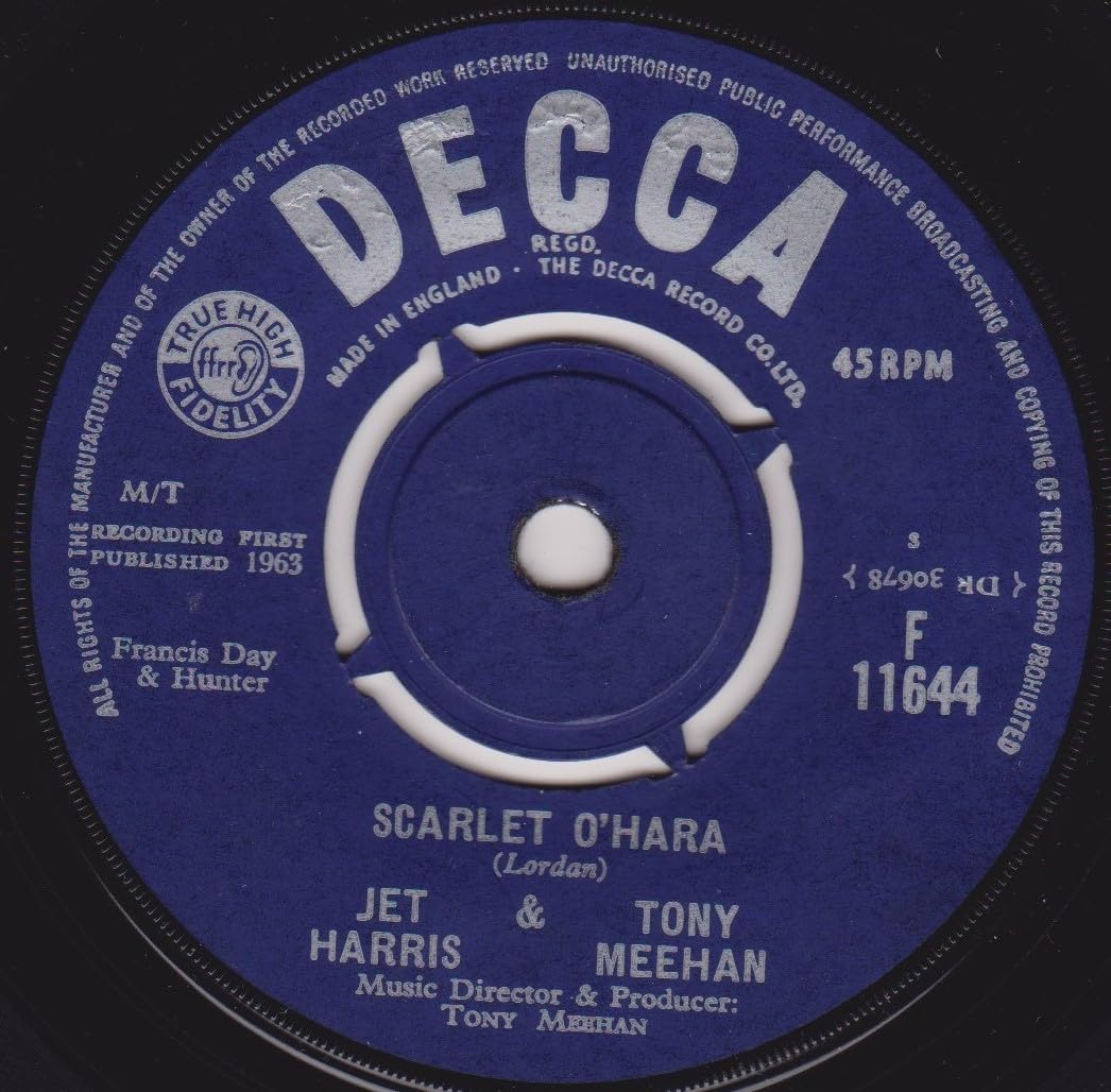 Jet Harris & Tony Meehan – Scarlet O'Hara (Decca 1963) 7" vinyl single VG/-