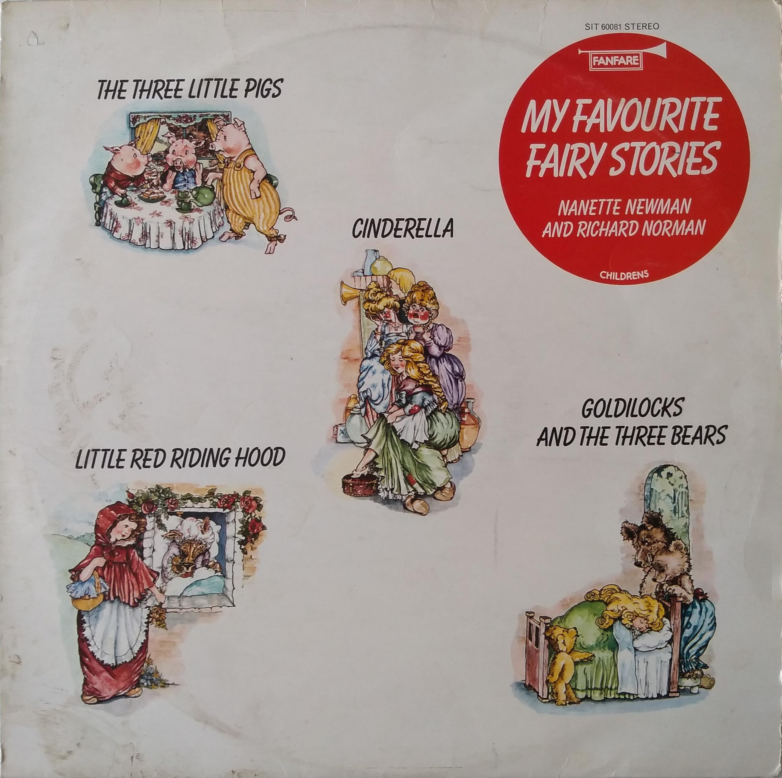 Nanette Newman And Richard Norman – My Favourite Fairy Stories (Fanfare 1976) 12" vinyl LP VG/VG