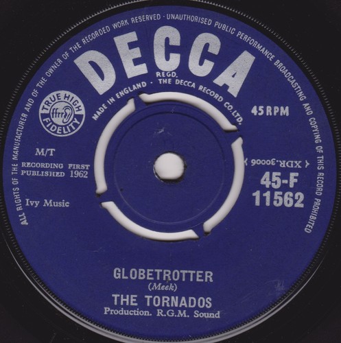 The Tornados - Globetrotter (Decca 1962) 7" vinyl single VG/VG