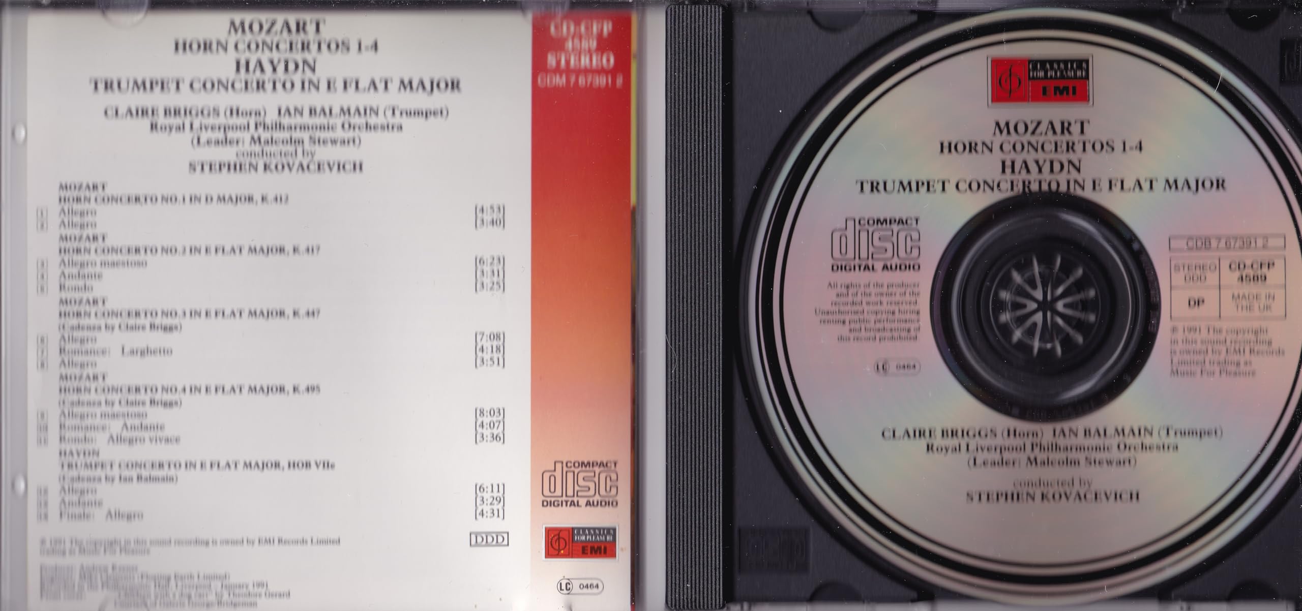 Mozart, Haydn - Mozart Horn Concertos 1-4 / Haydn Trumpet Concerto CD album