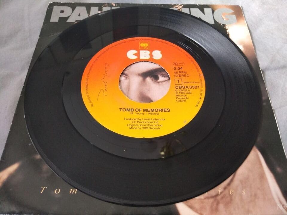 Paul Young - Tomb of Memories (CBS 1985) 7" vinyl P/S single VG/VG jukebox centre