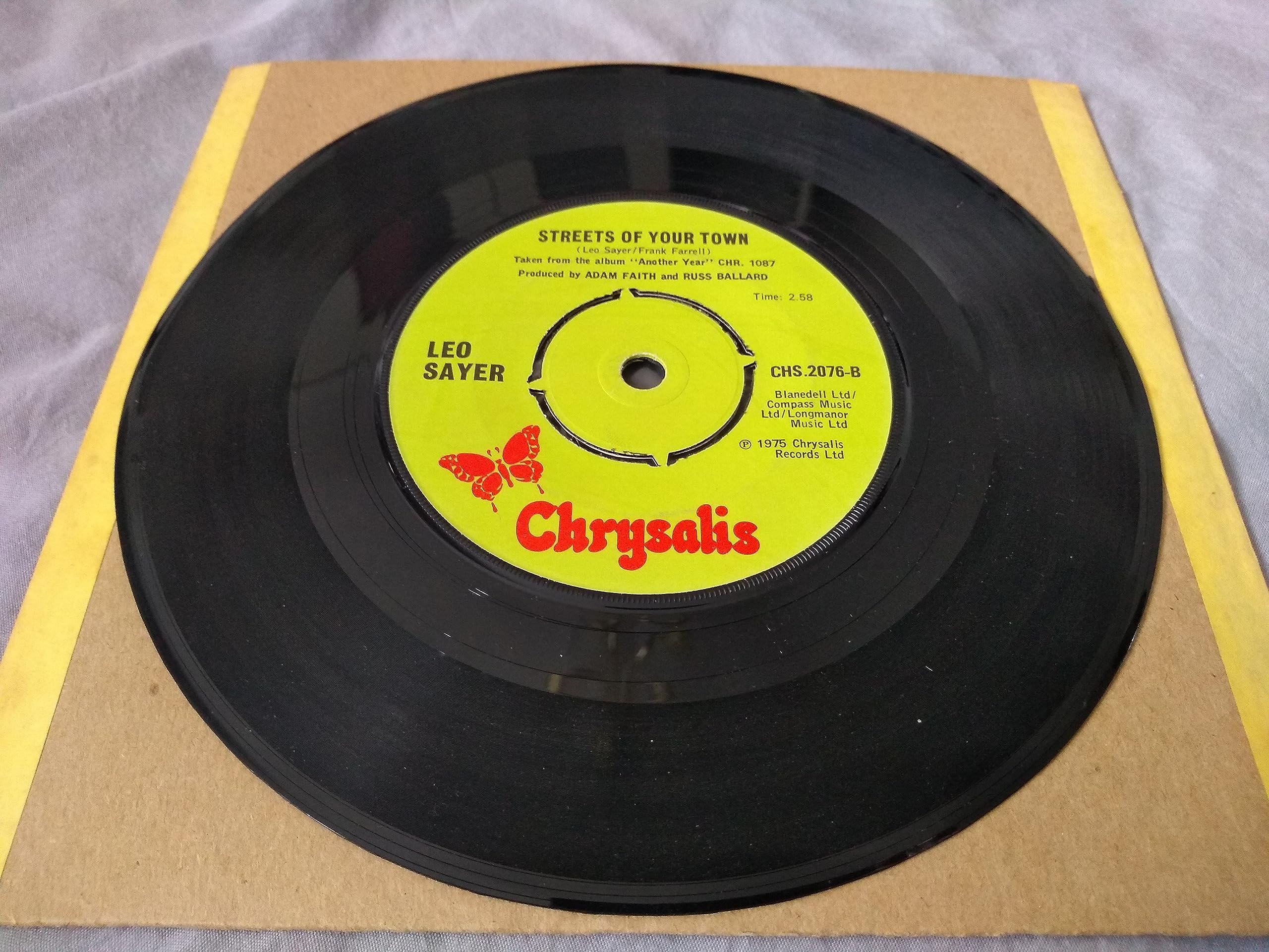 Leo Sayer – Moonlighting (Chrysalis 1975) 7" vinyl single VG/-