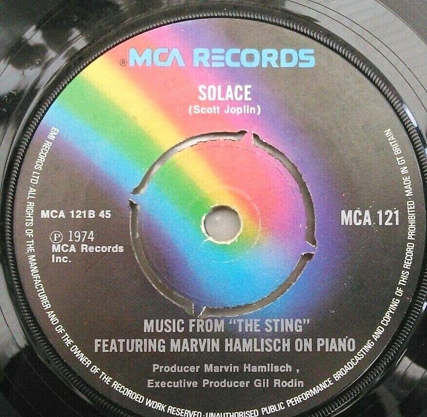 Marvin Hamlisch ‎– The Entertainer (MCA 1974) 7" vinyl single VG/-