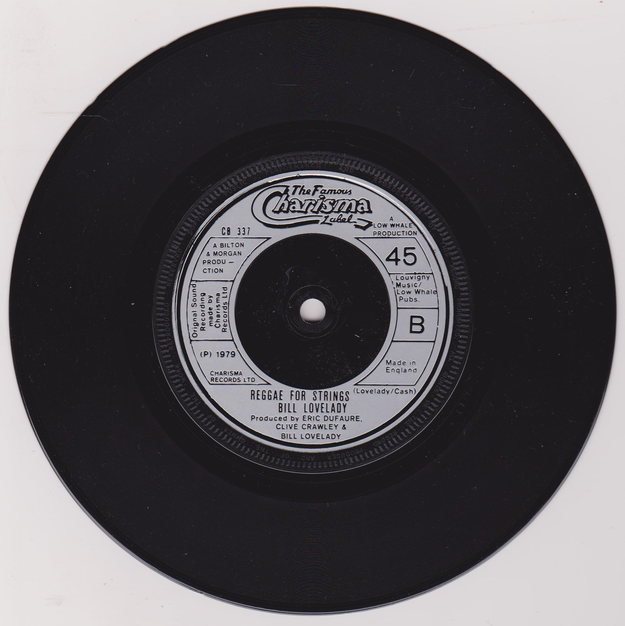 Bill Lovelady - Reggae For It Now (Charisma 1979) 7" vinyl single VG/-