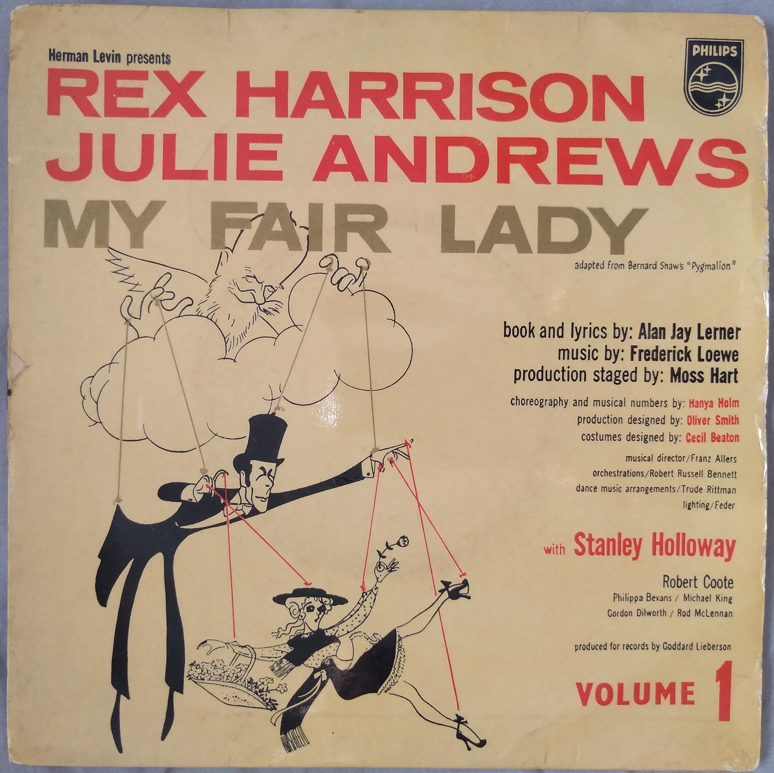 Rex Harrison and Julie Andrews - My Fair Lady Volume 1 (Philips) 7" vinyl EP VG/VG