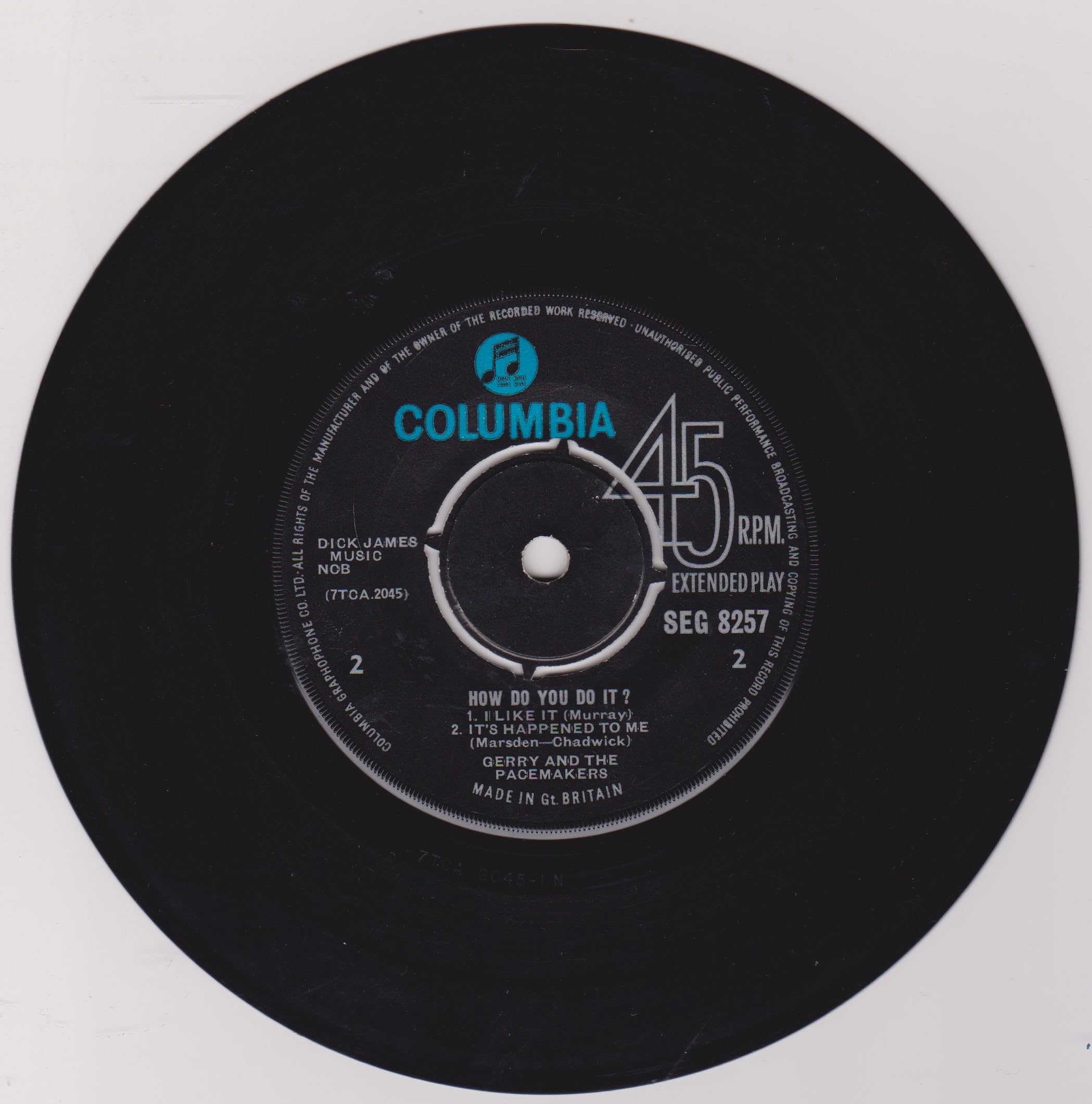 Gerry and The Pacemakers - How Do You Do It? (Columbia 1963) 7" vinyl EP VG/VG
