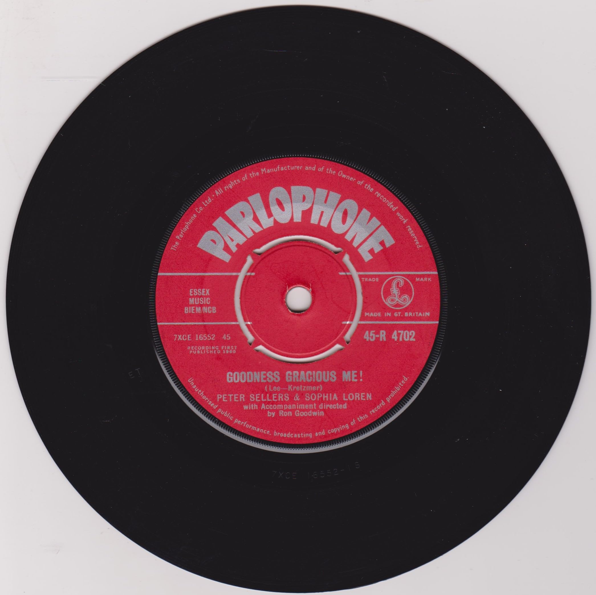 Peter Sellers & Sophia Loren ‎– Goodness Gracious Me! (Parlophone 1960) 7" vinyl single VG/G+
