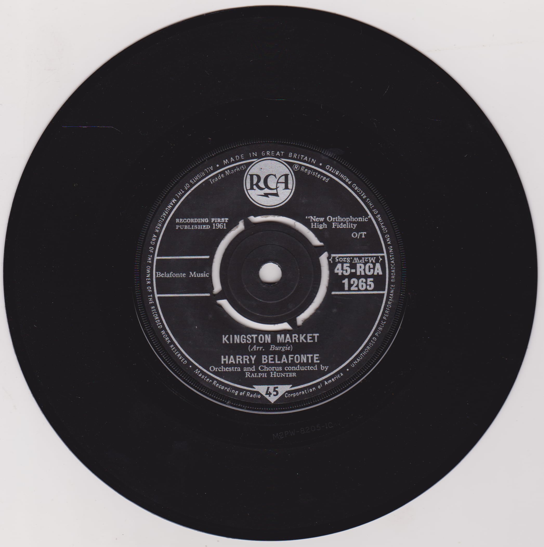 Harry Belafonte – Kingston Market (RCA 1961) 7" vinyl single VG/VG