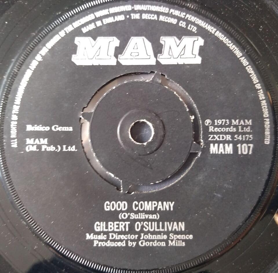 Gilbert O'Sullivan - Ooh Baby (MAM 1973) 7" vinyl single VG/-