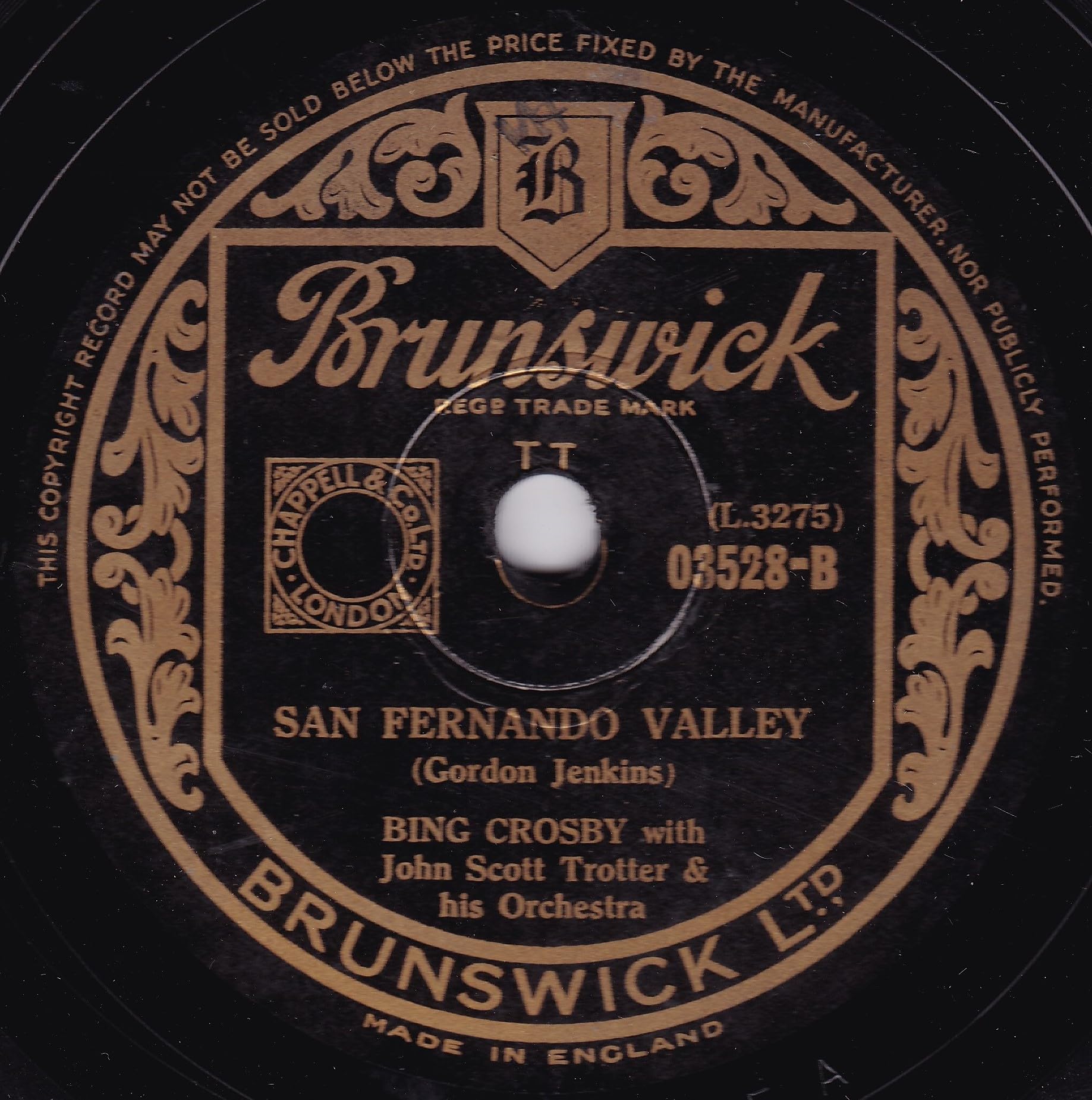 Bing Crosby ‎– Ridin' Down The Canyon (Brunswick) 10" 78RPM shellac single VG/-