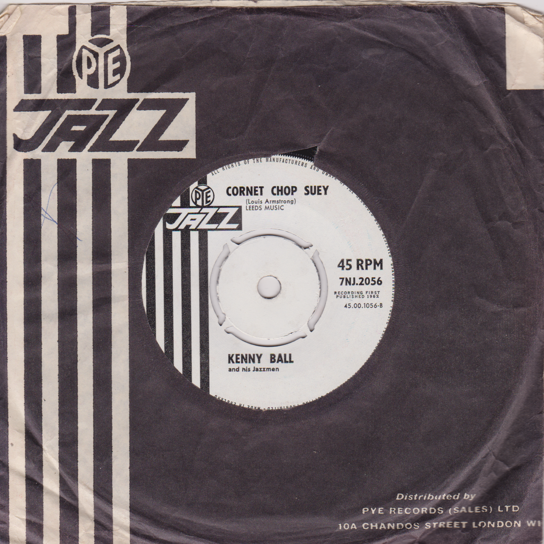 Kenny Ball And His Jazzmen - So Do I (Pye 1962) 7" vinyl single VG/VG