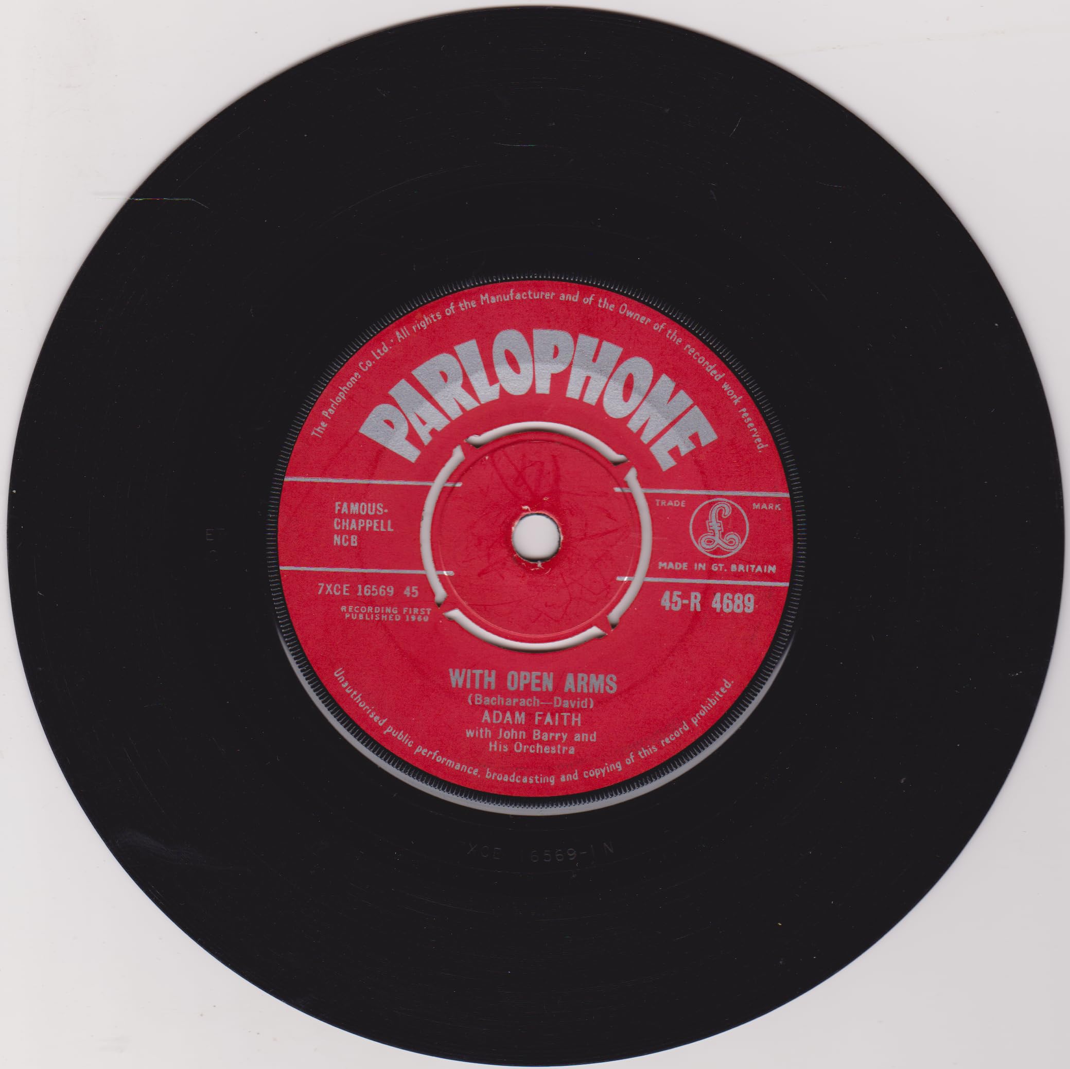 Adam Faith With John Barry And His Orchestra ‎– How About That ! (Parlophone 1960) 7" vinyl single VG/-