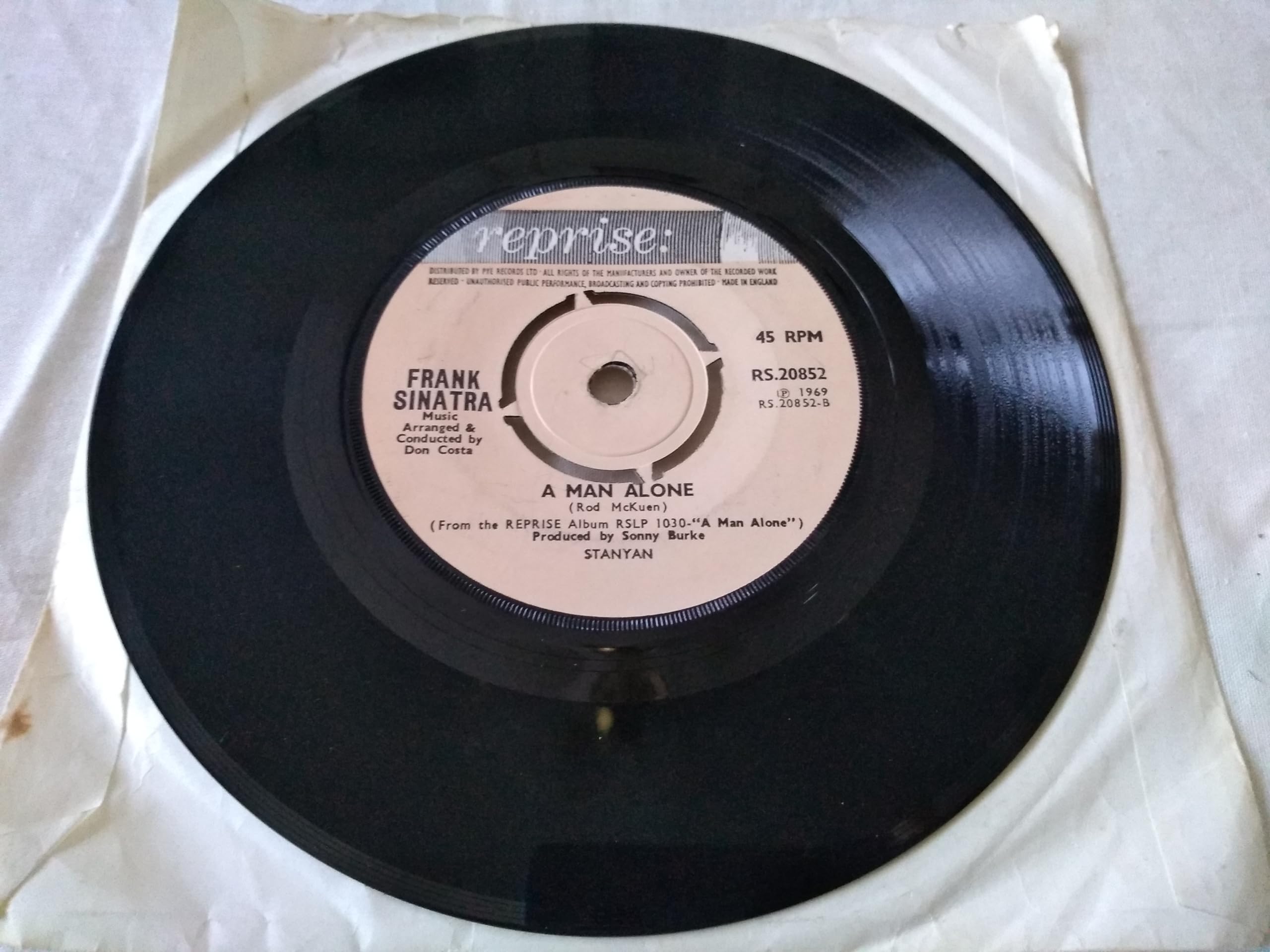 Frank Sinatra – Love's Been Good To Me (Reprise 1969) 7" vinyl single VG/-