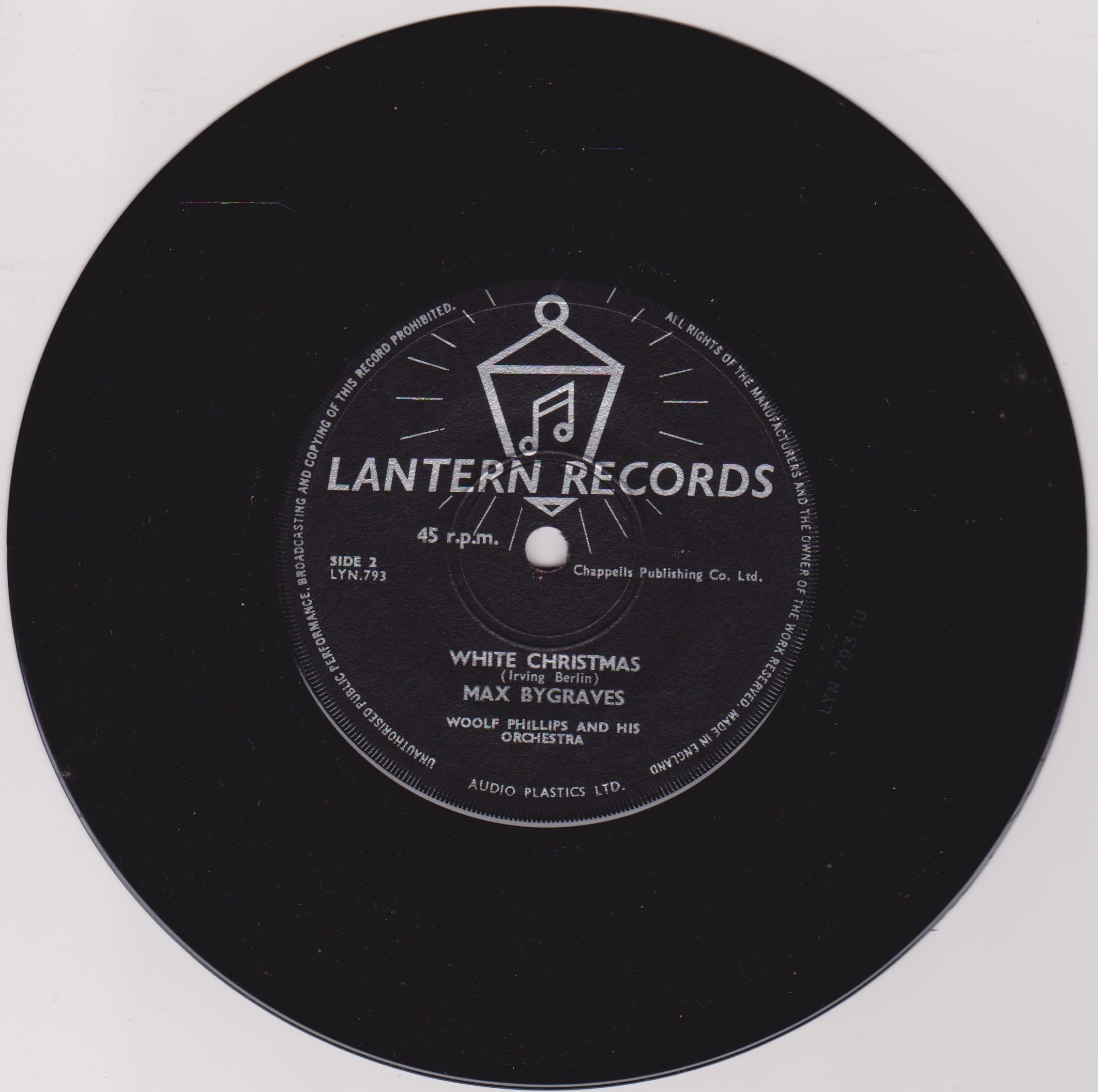 Max Bygraves ‎– Christmas / White Christmas (Lantern 1965) 7" vinyl single VG/-