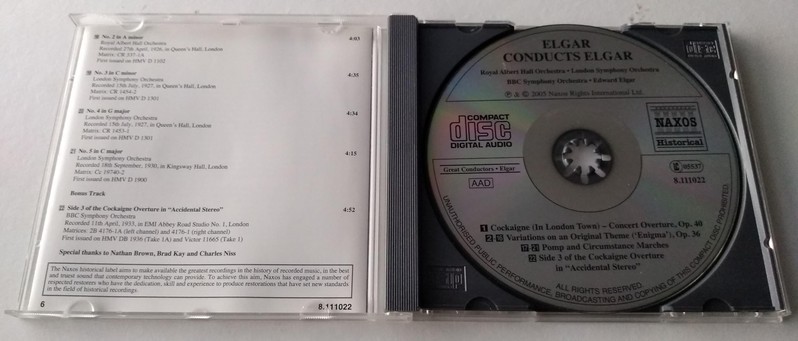 Edward Elgar Conducts Elgar (2005) CD album