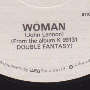 John Lennon – Woman (Geffen 1981) 7" vinyl single VG/VG