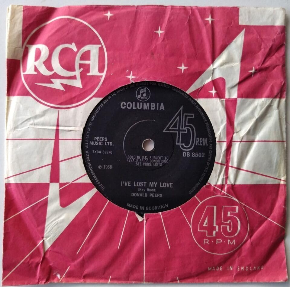 Donald Peers - Please Don't Go (Columbia 1968) 7" vinyl single VG/-