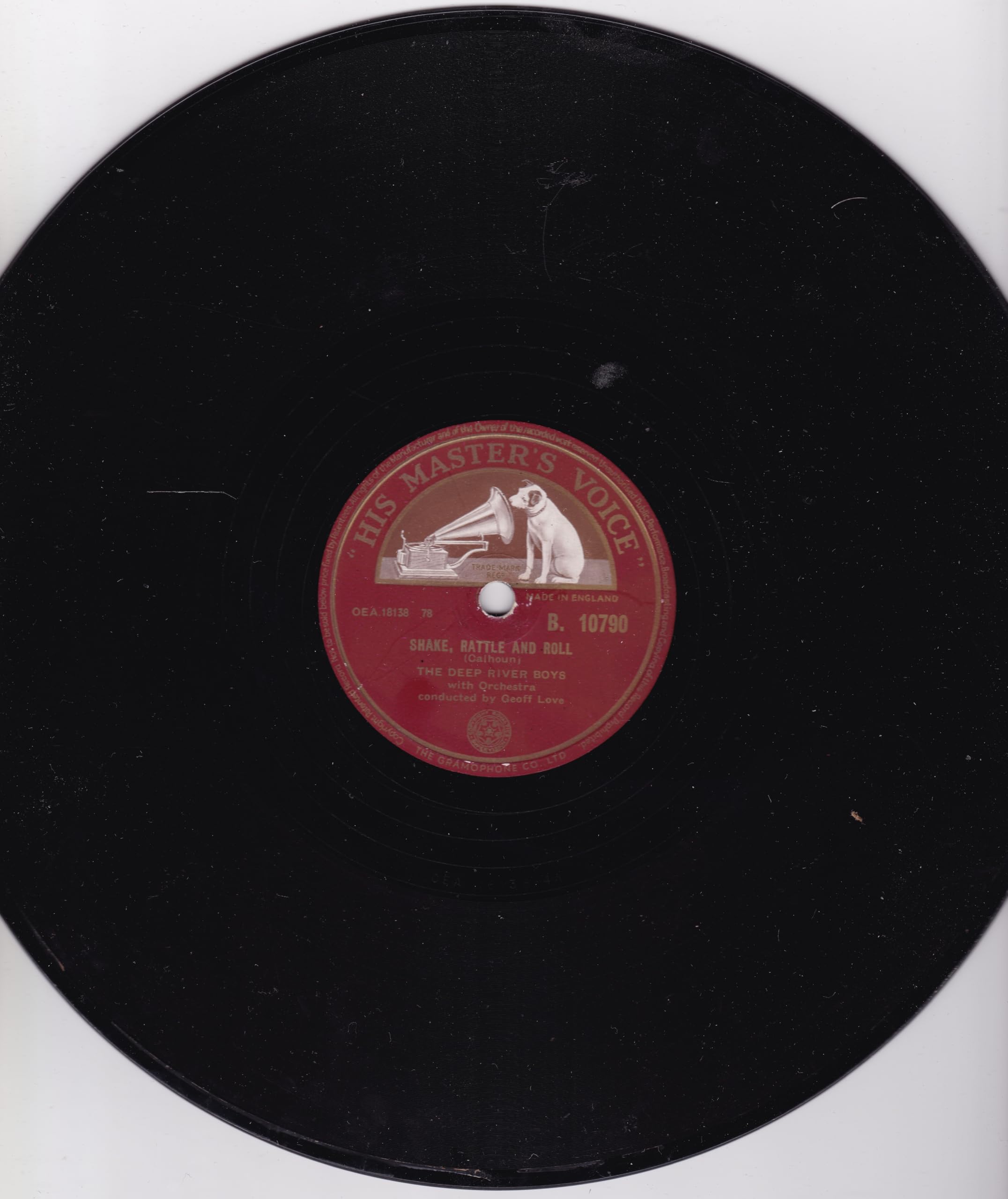 The Deep River Boys ‎– Shake, Rattle And Roll (HMV) 10" 78RPM shellac single VG/-