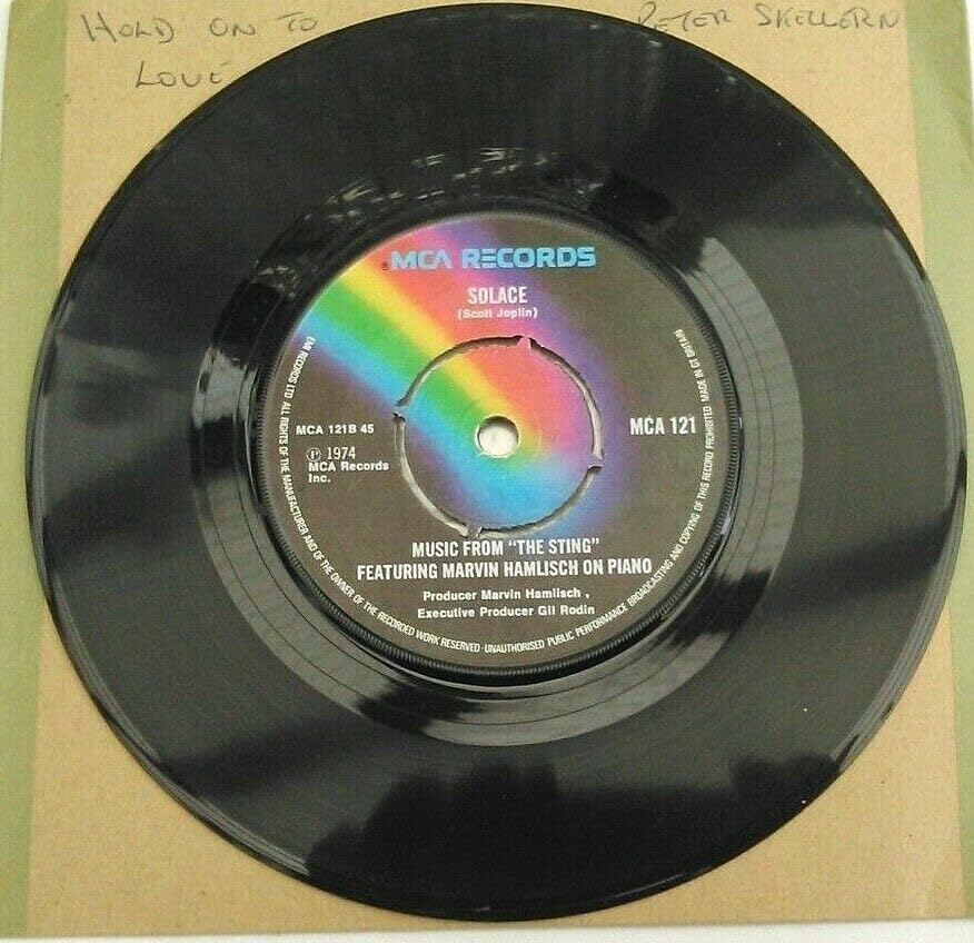 Marvin Hamlisch ‎– The Entertainer (MCA 1974) 7" vinyl single VG/-