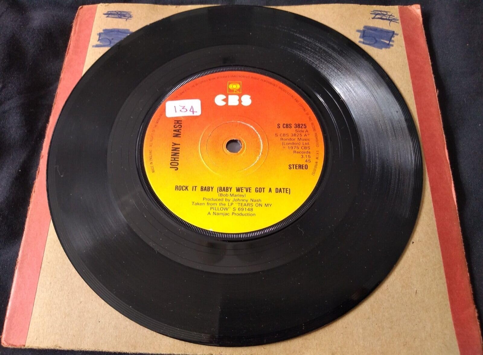 Johnny Nash - Rock It Baby (Baby We’ve Got a Date) (CBS 1975) 7" vinyl single VG/-