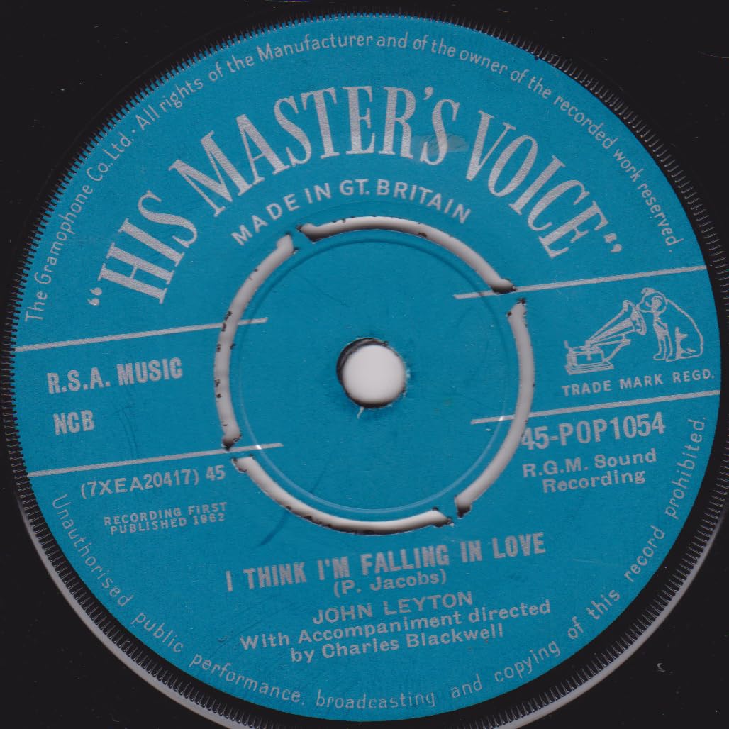 John Leyton – Down The River Nile (HMV 1962) 7" vinyl single VG/-