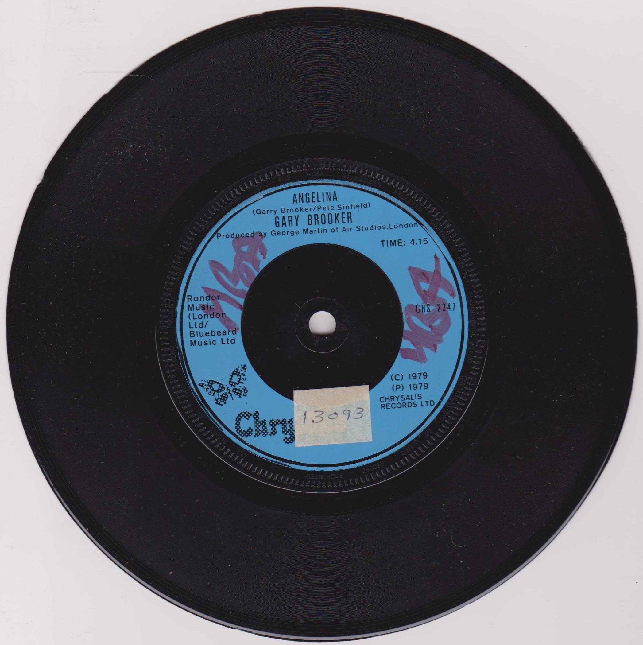 Gary Brooker - Say It Ain't So Joe (Chrysalis 1979) 7" vinyl P/S single VG/VG