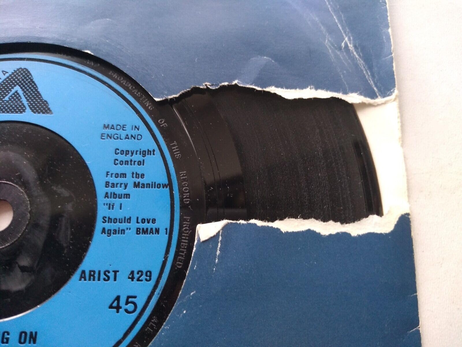 Barry Manilow – Let's Hang On (Arista 1981) 7" vinyl single VG/G