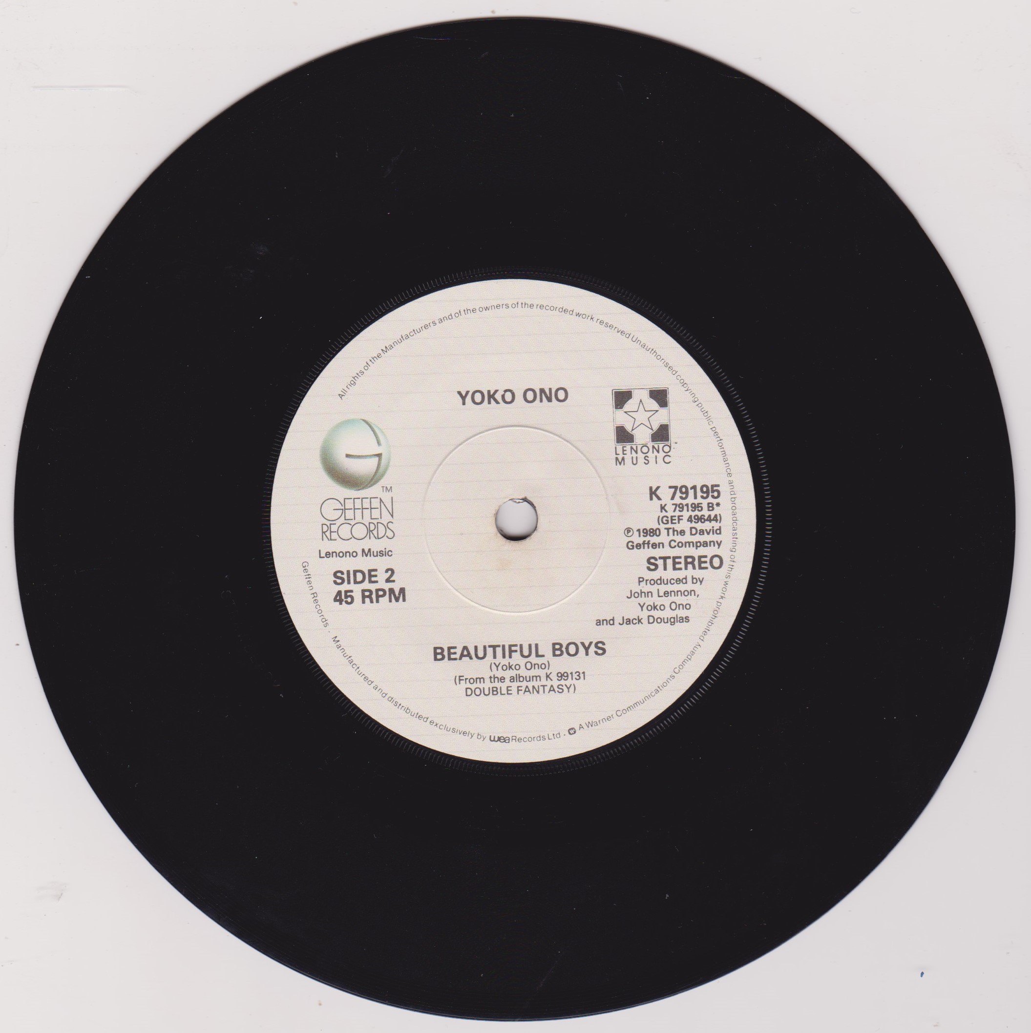 John Lennon – Woman (Geffen 1981) 7" vinyl single VG/VG