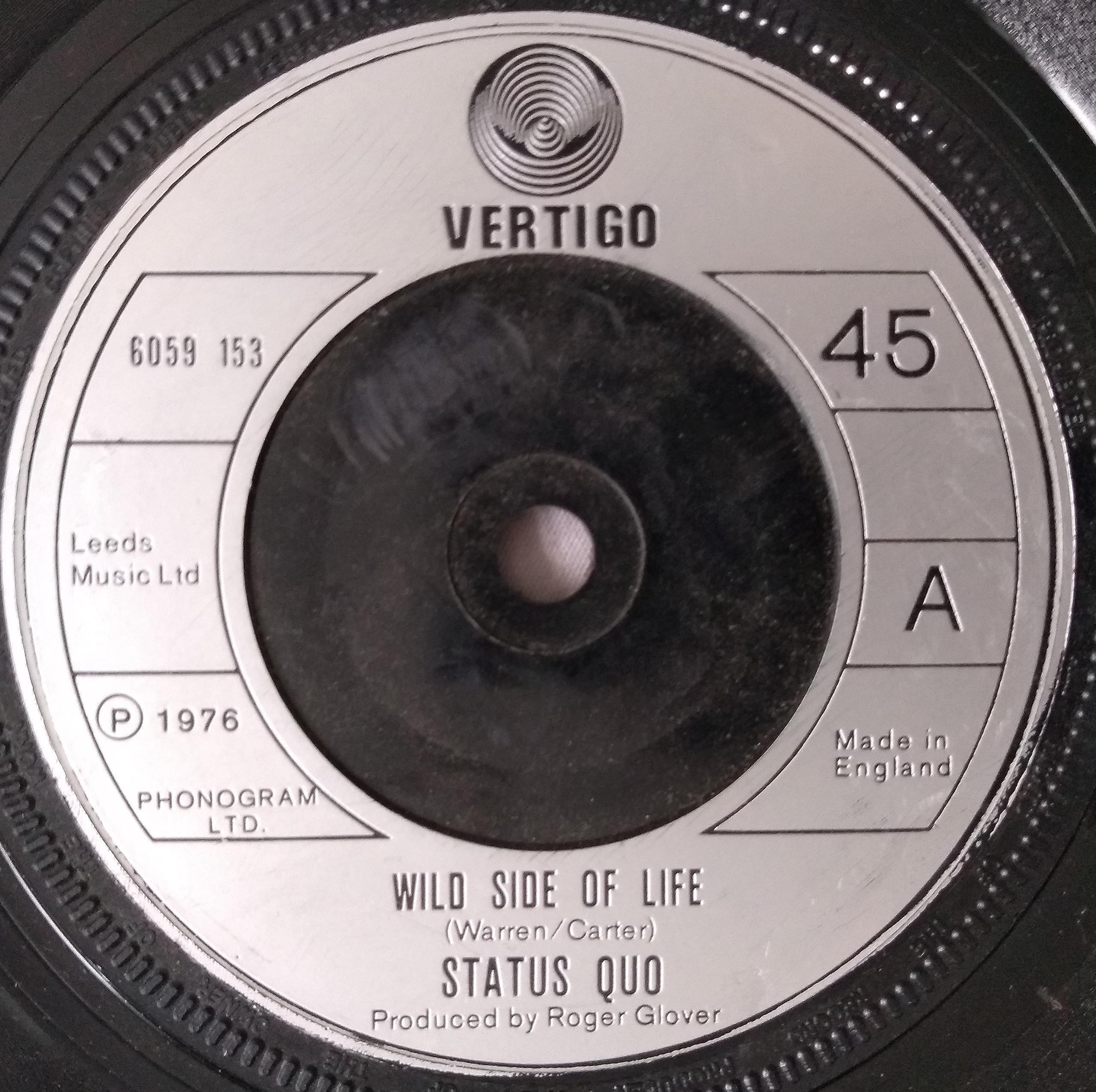 Status Quo – Wild Side of Life (Vertigo 1976) 7" vinyl single VG/-