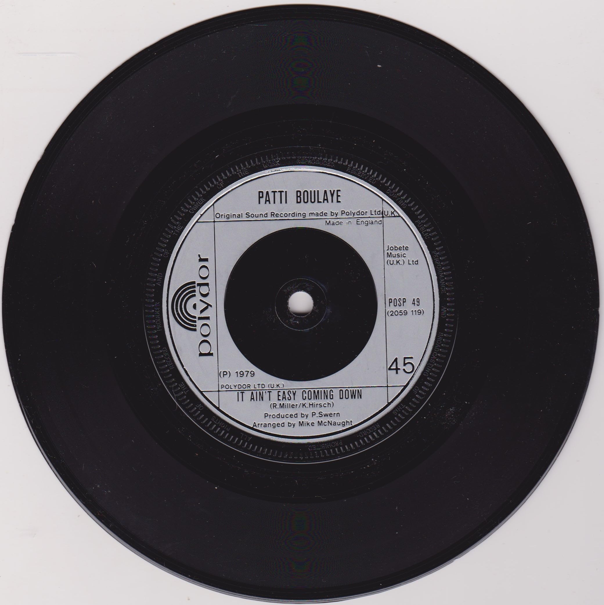 Patti Boulaye - You're My Number One (Polydor 1979) 7" vinyl single VG/VG