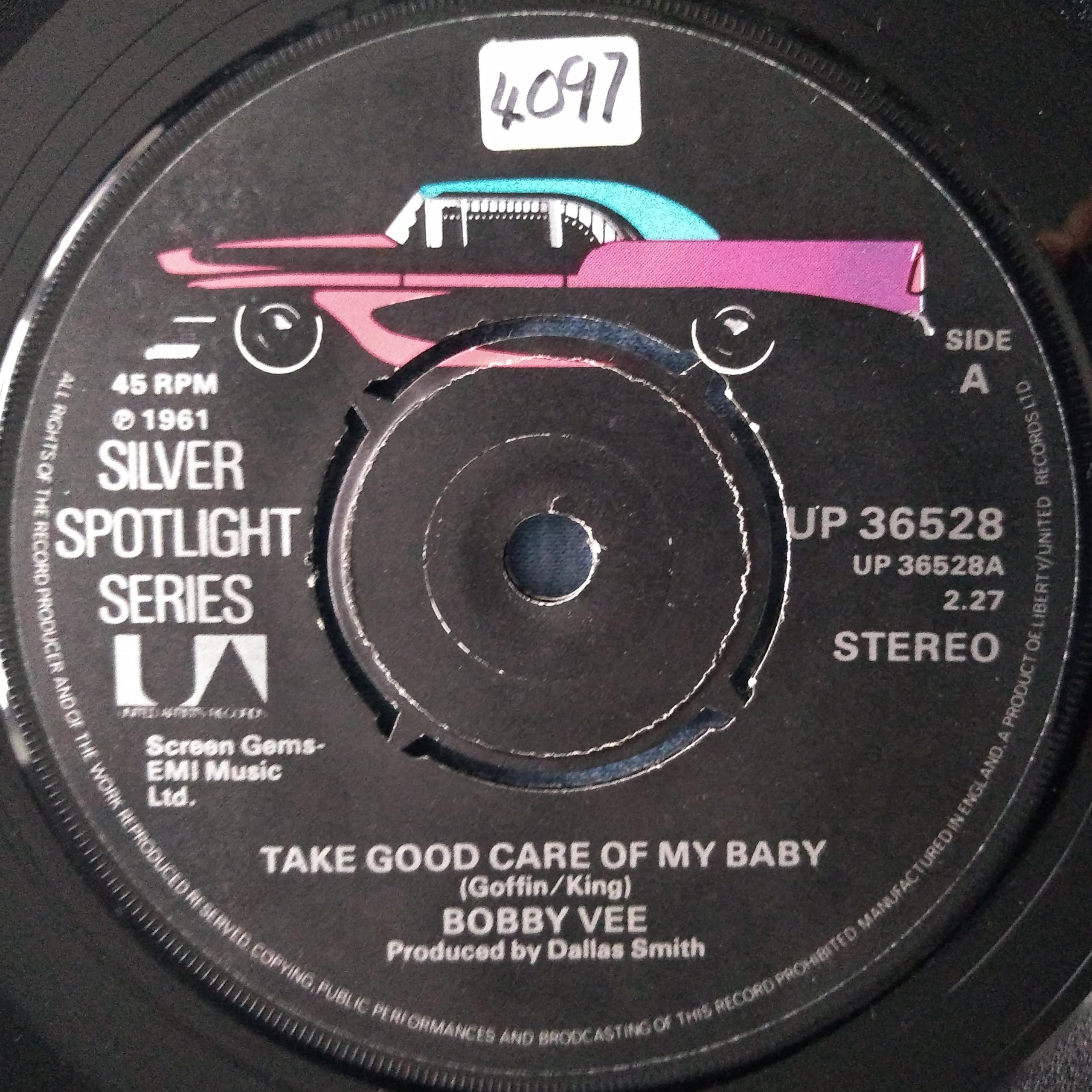 Bobby Vee - Take Good Care of My Baby (UA 1979) 7" vinyl single VG/-