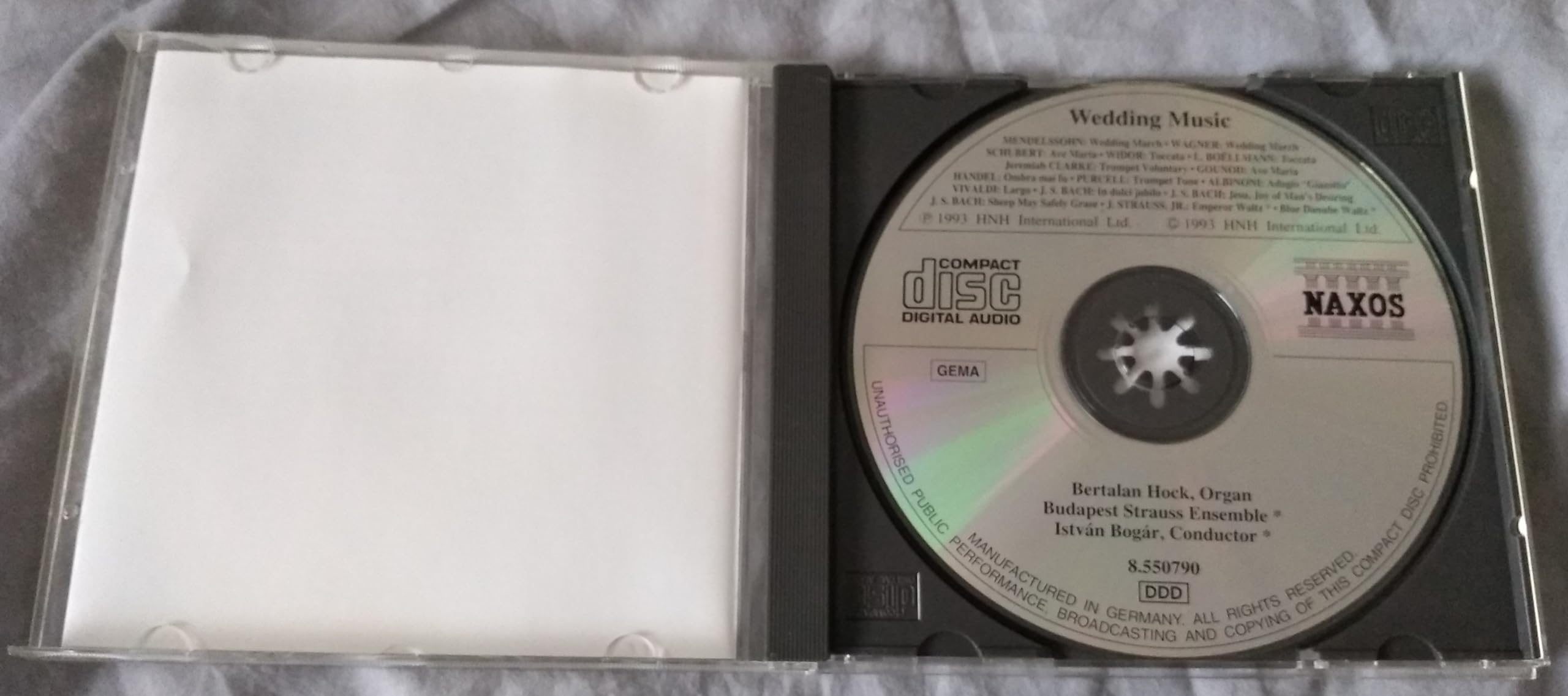 Budapest Strauss Ensemble - Wedding Music (1993) CD album