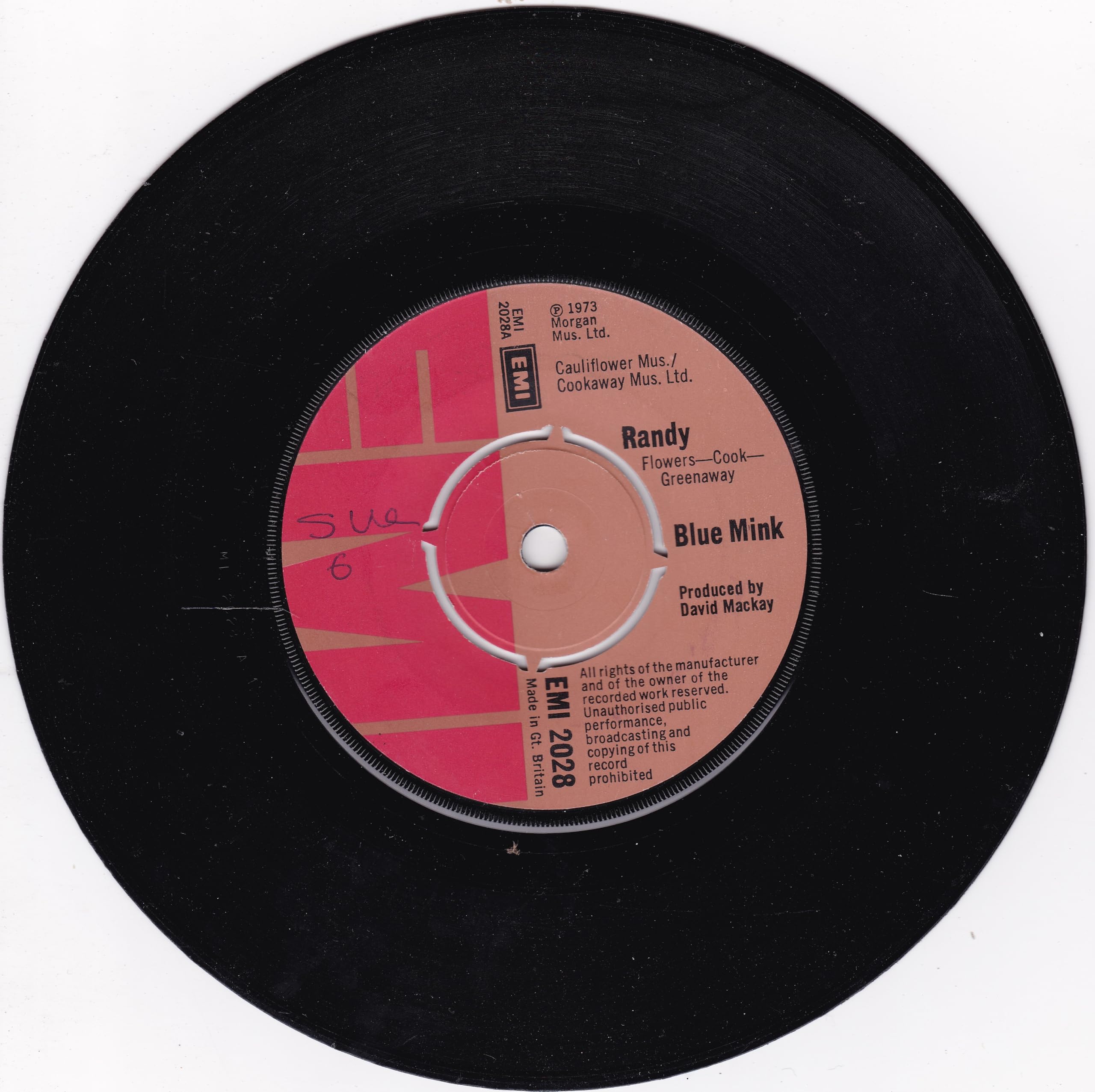 Blue Mink - Randy (EMI 1973) 7" vinyl single VG/-