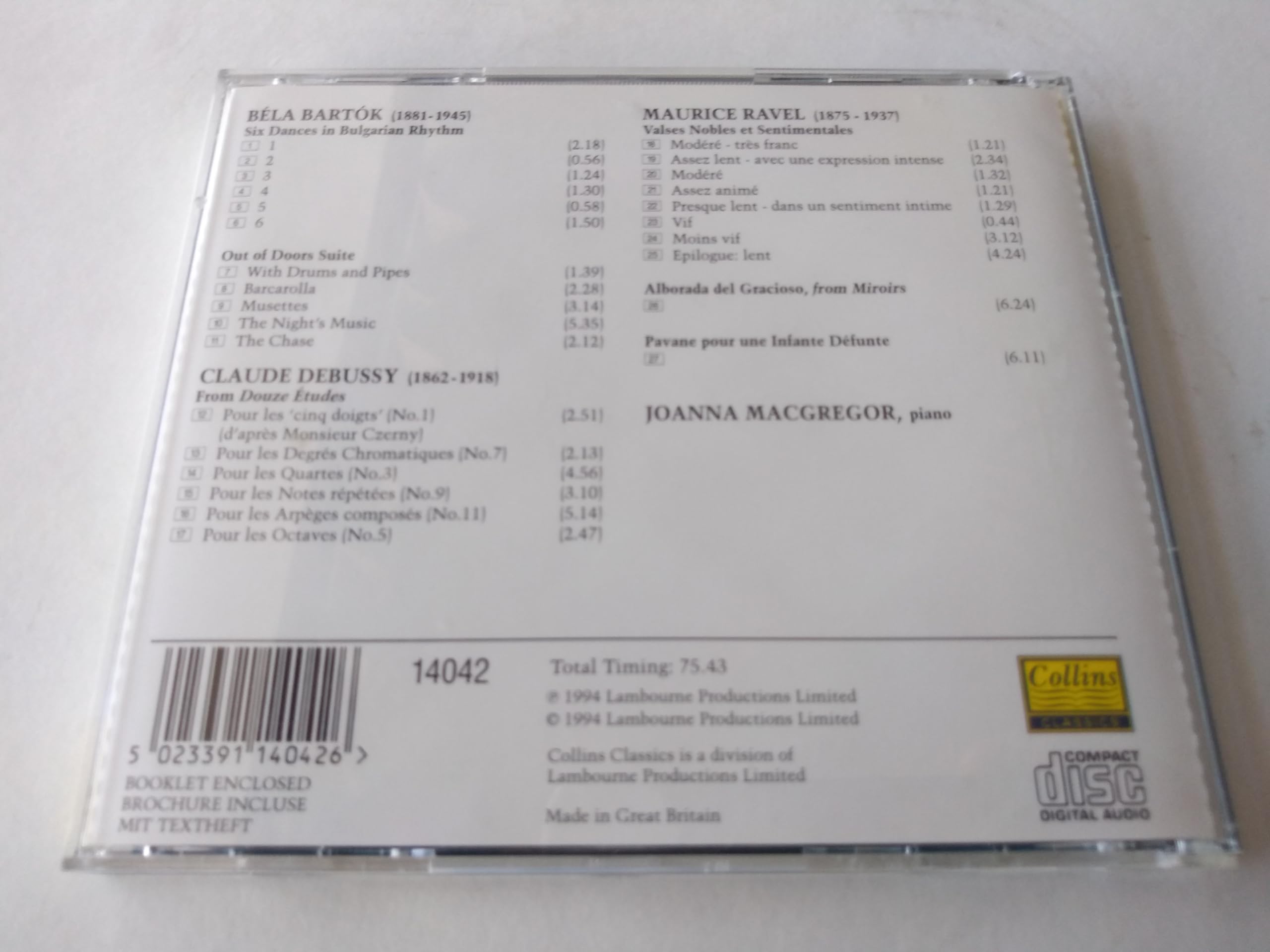 Joanna MacGregor - Classical Piano Works (1994) CD album