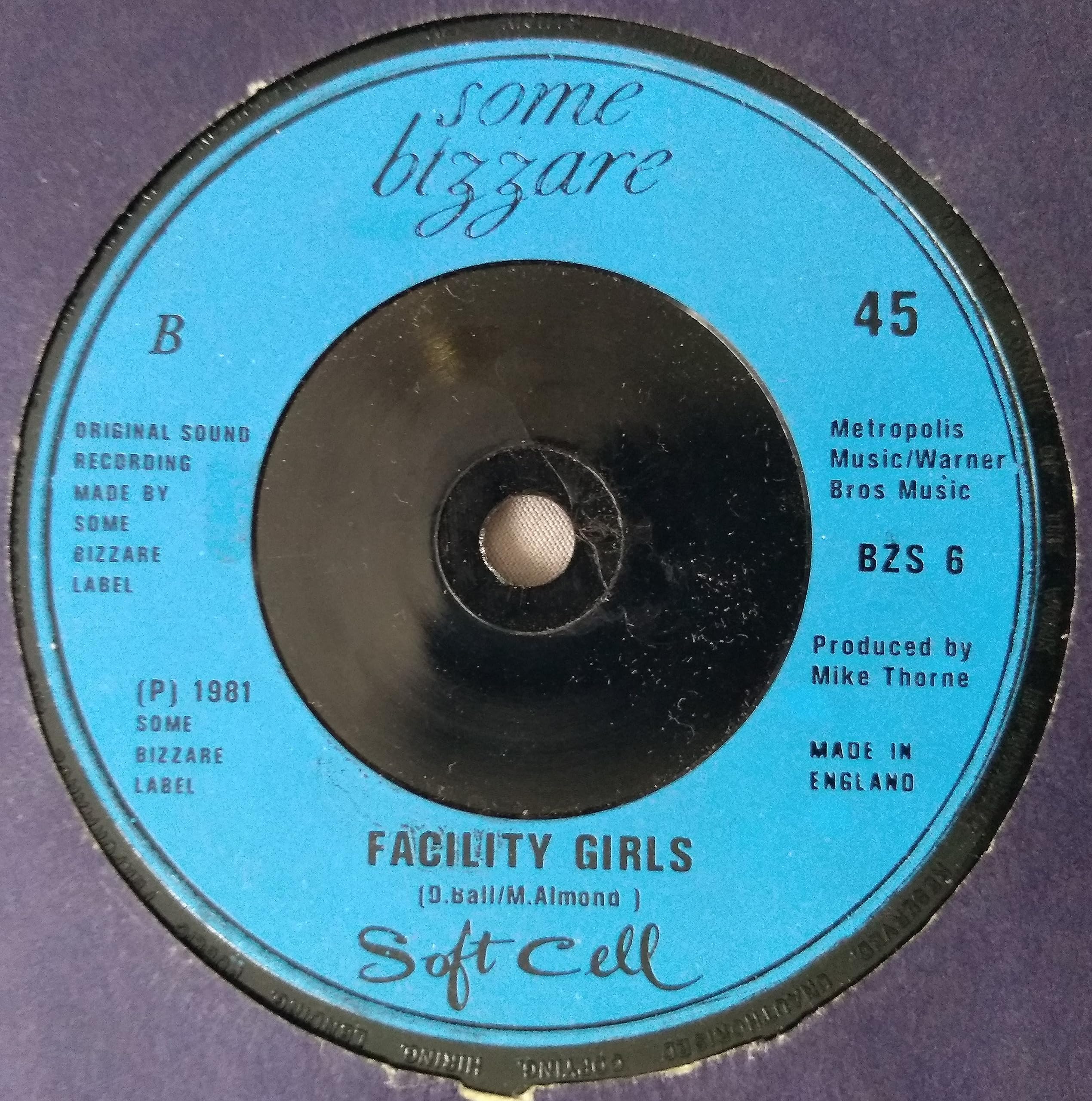 Soft Cell - Bedsitter (Some Bizarre 1981) 7" vinyl single VG/-